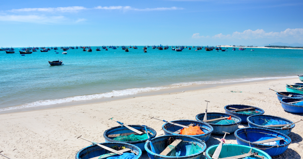 Malaysia & Vietnam Cam Ranh Beach Fishing cam-ranh-fishing-boats-beach