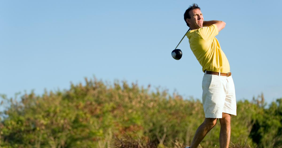 Golfer Shorts Yellow Top Driver golf-distance-charts-for-men-mid-handicap-benchmarks
